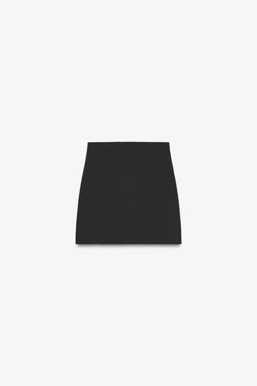 HIGH-WAIST MINI SKIRT - Black de Zara - Image 4