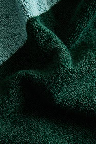 STRIPED COTTON TOWEL X COLLAGERIE - Blue / Green by Zara - Image 3