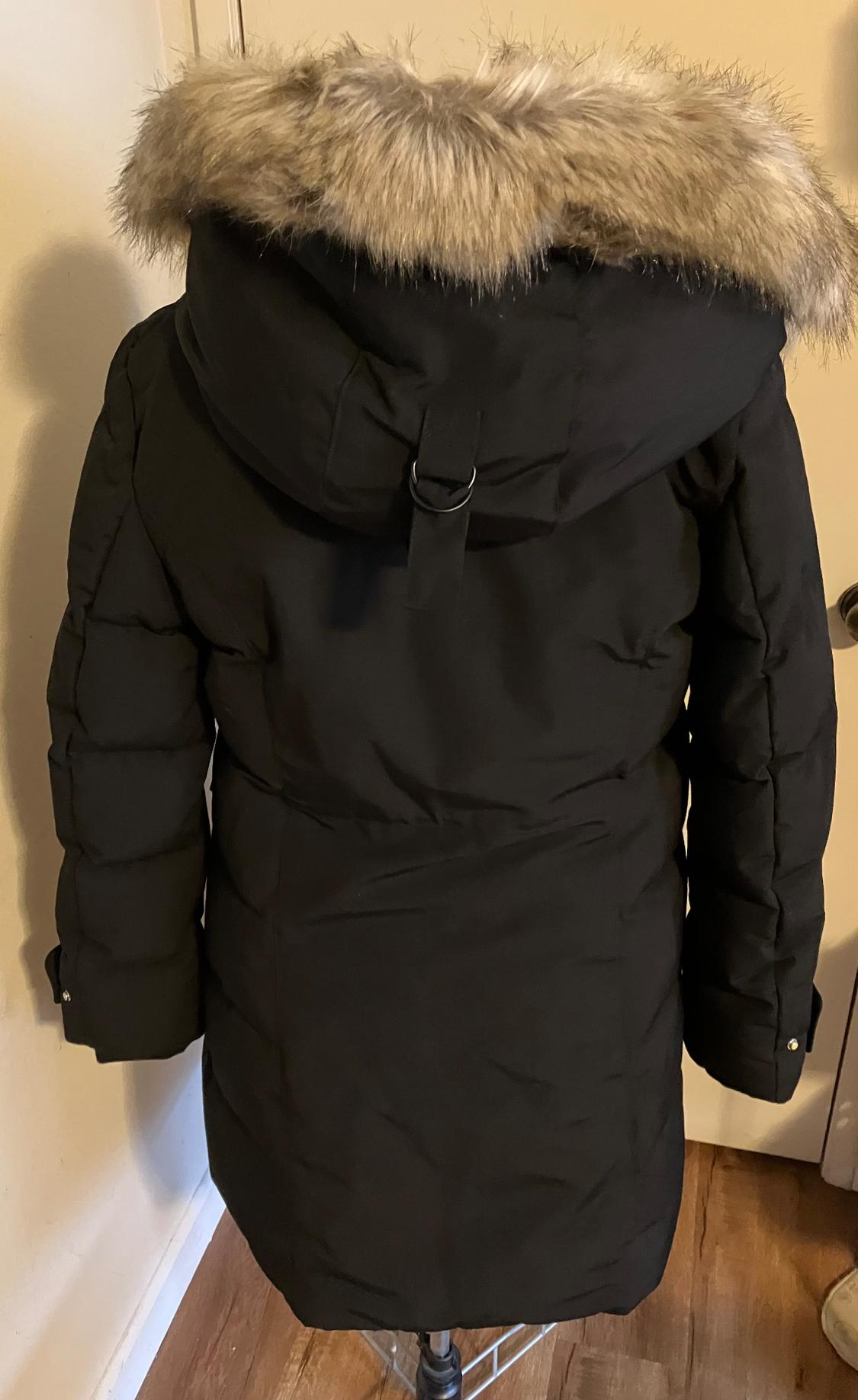 NWT ZARA WOMENS WATER REPELLENT LONG PADDED PARKA BLACK SIZE XS - Image 3