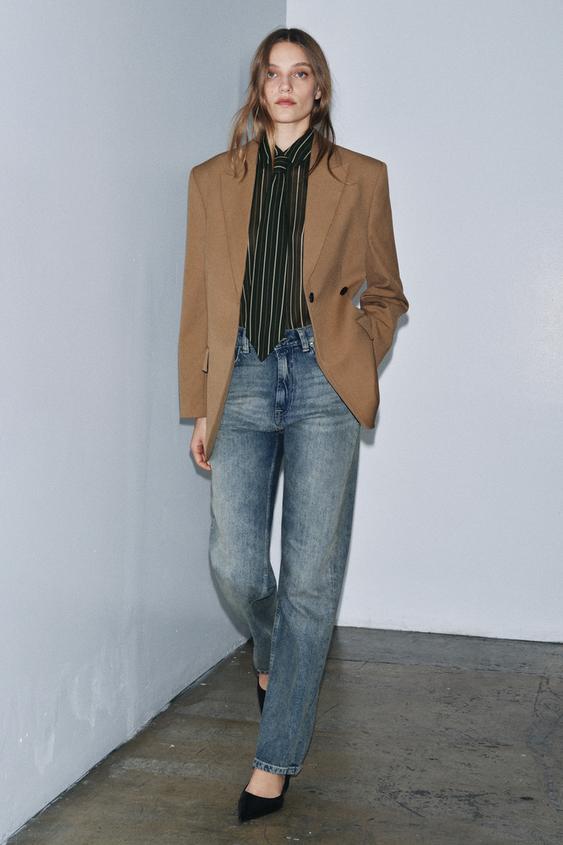 JEAN ZW COLLECTION DROIT TAILLE HAUTE - Bleu moyen de Zara - Image 0