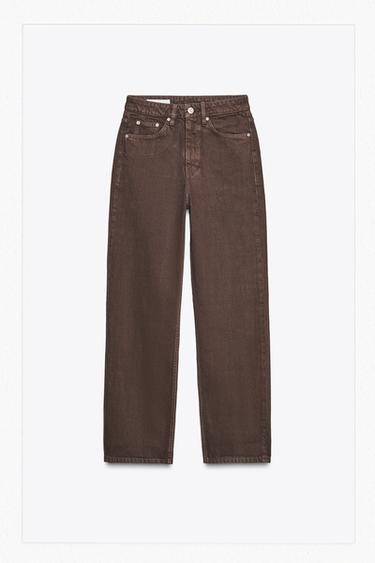TRF MOM FIT HIGH-WAIST JEANS - Brown by Zara