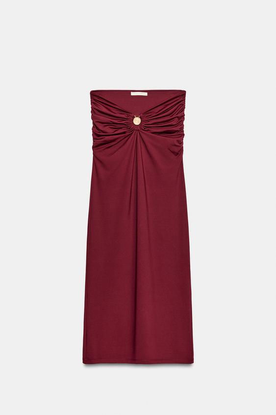 NYLON BLEND MIDI SKIRT WITH METALLIC DETAIL from Zara - $39.90