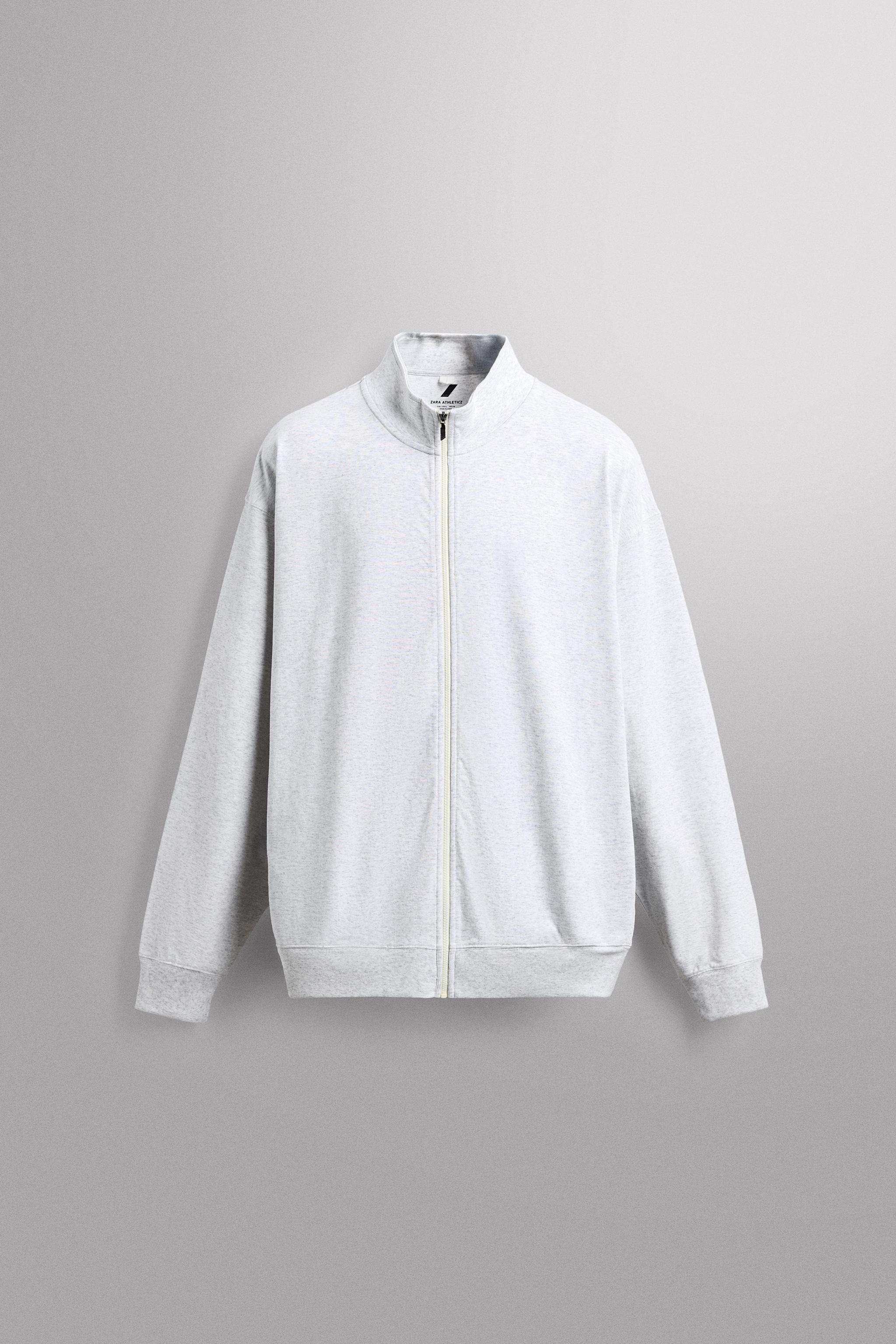 RELAXED FIT ZIP-UP SWEATSHIRT - Brown | ZARA United States