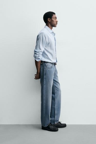 LIGHTWEIGHT COTTON-LYOCELL JEANS - Mid-blue by Zara - Image 3