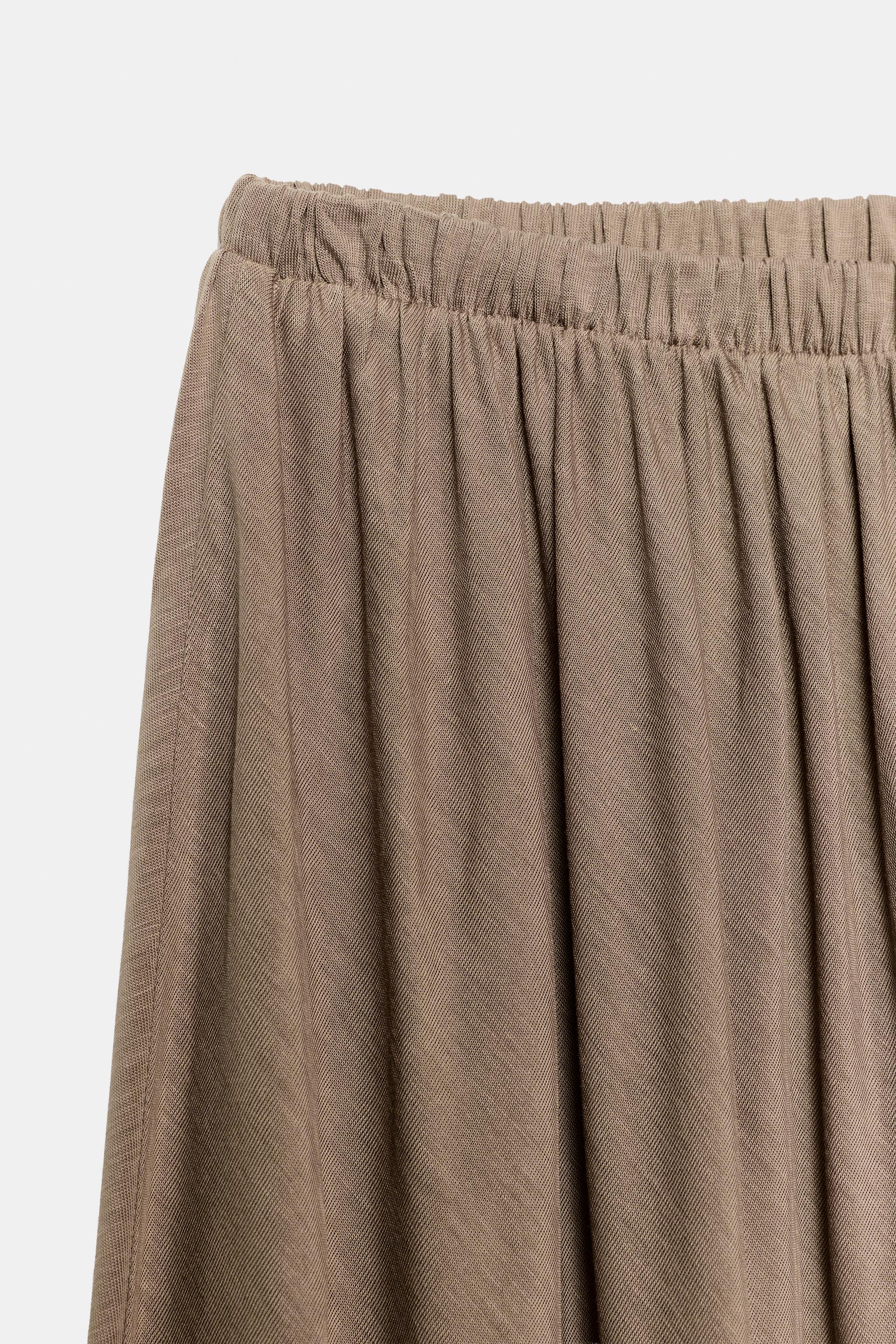 Женские брюки Zara FLOWY BAGGY PANTS — фото 7