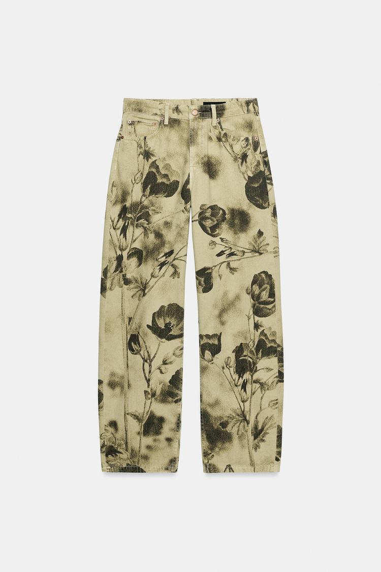 JEANS COLECCIÓN ZW CINTURA MEDIA BARRIL FLORAL 5