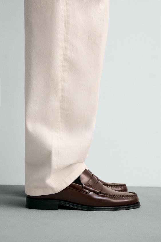 LEATHER PENNY LOAFERS