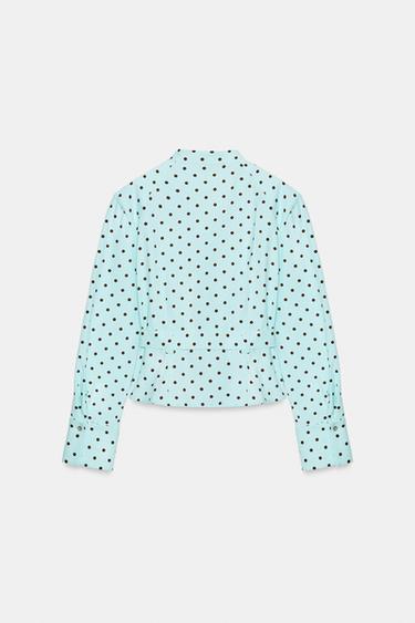 POLKA DOT SHIRT JACKET - Turquoise by Zara - Image 5
