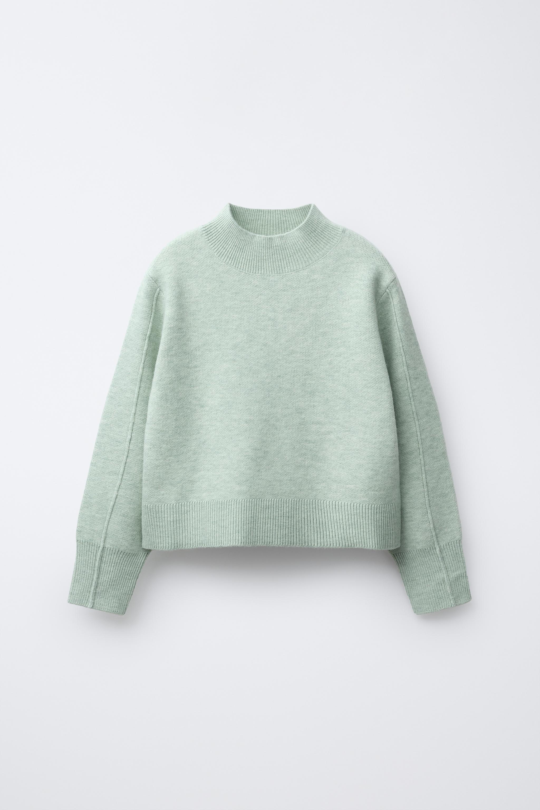 無地ニットセーター - ライトグリーン | ZARA Japan / 日本