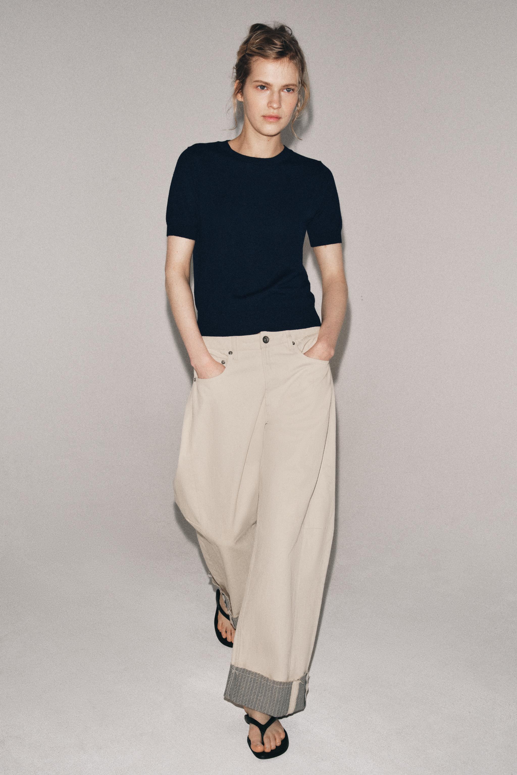 100 Wool Short Sleeve Jumper