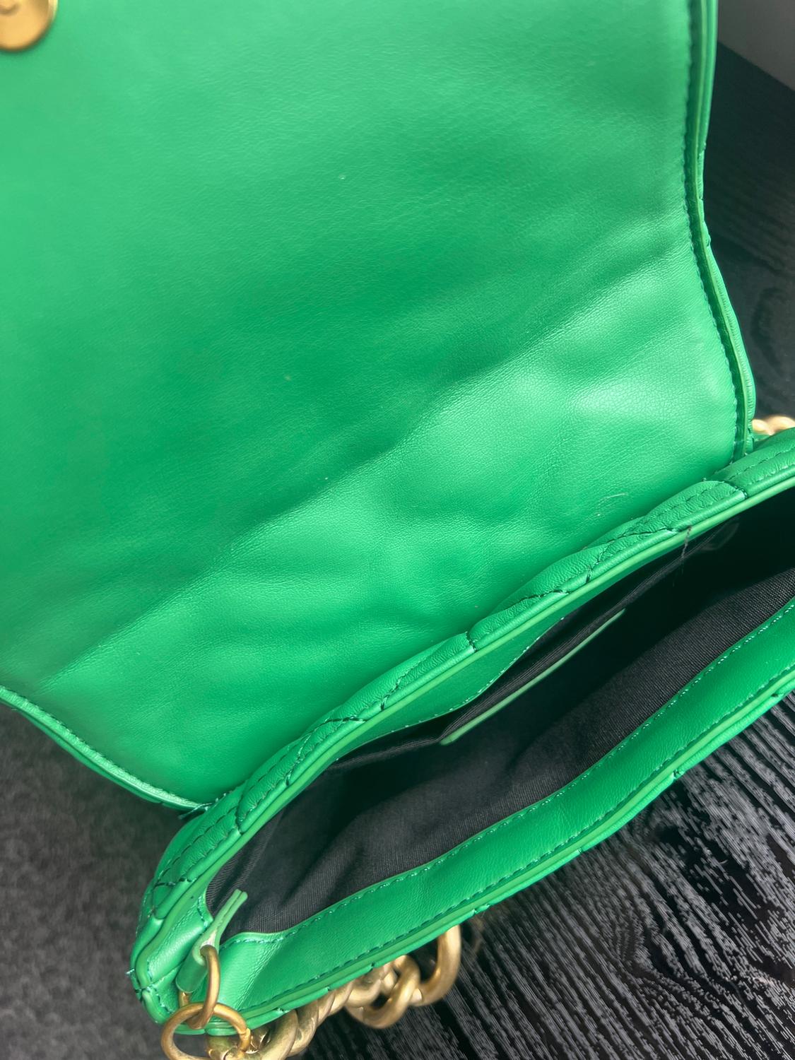 QUILTED MIDI SHOULDER BAG WITH CHAIN - Image 2