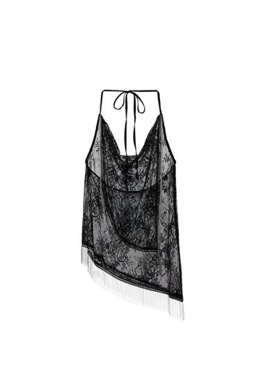 BEADED HALTER TOP