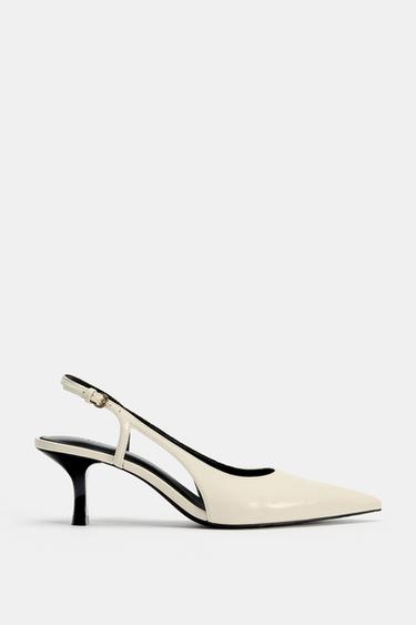 CHAUSSURES À TALONS OUVERTES À L'ARRIÈRE - Écru de Zara