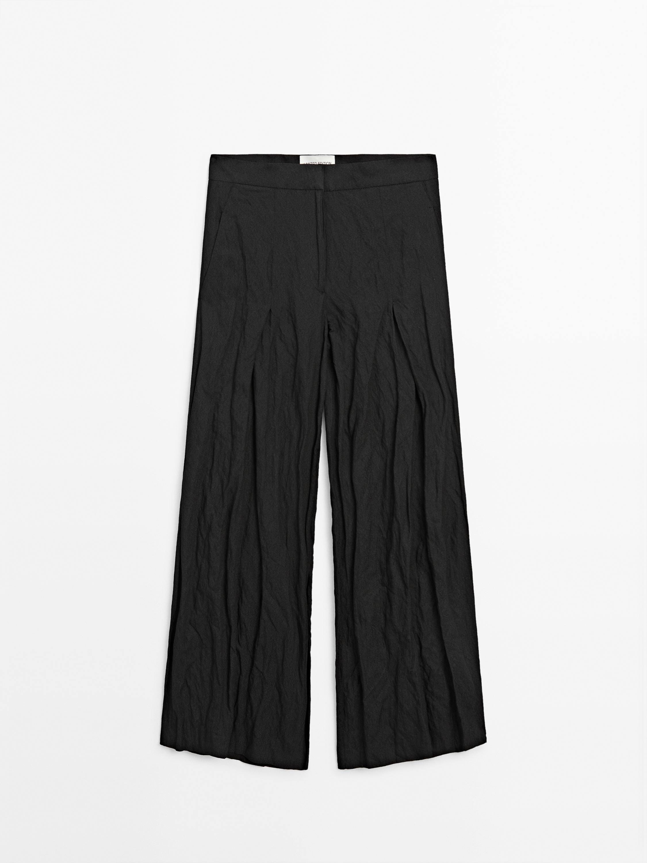 Creased-effect darted suit trousers - Limited Edition