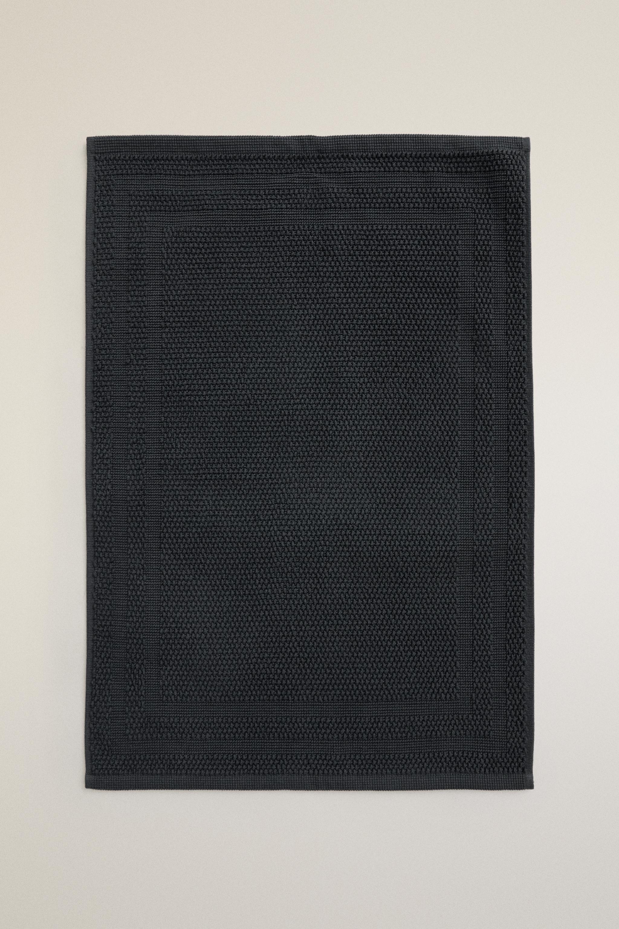 COTTON BATH MAT — Anthracite grey