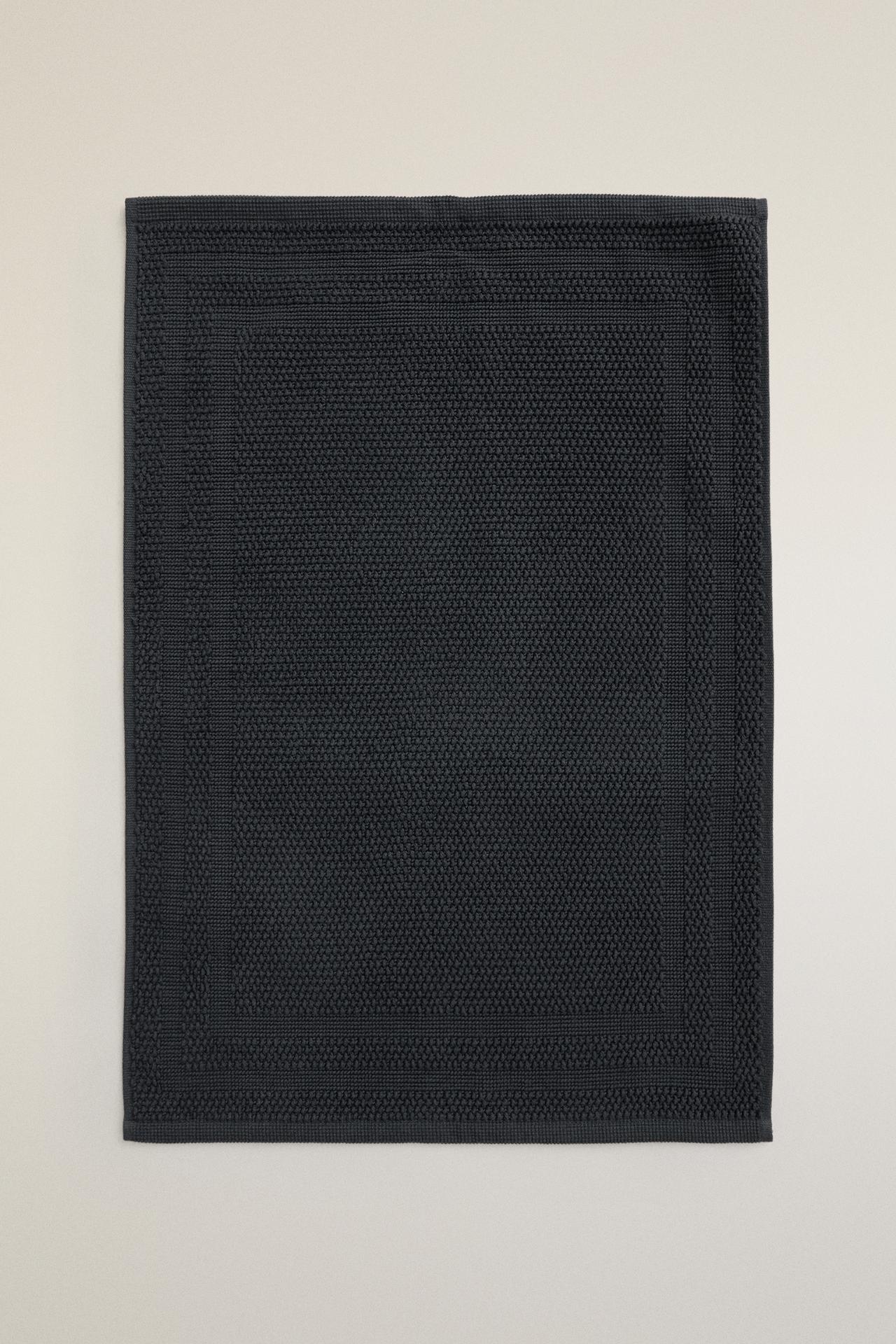 COTTON BATH MAT — Anthracite grey