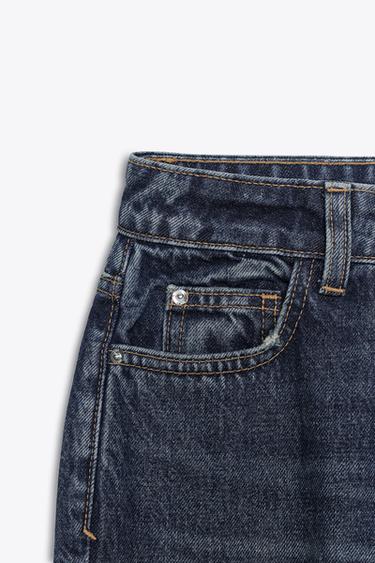 Zara Z.05 HIGH WAIST RIGID MOM FIT JEANS - Blue