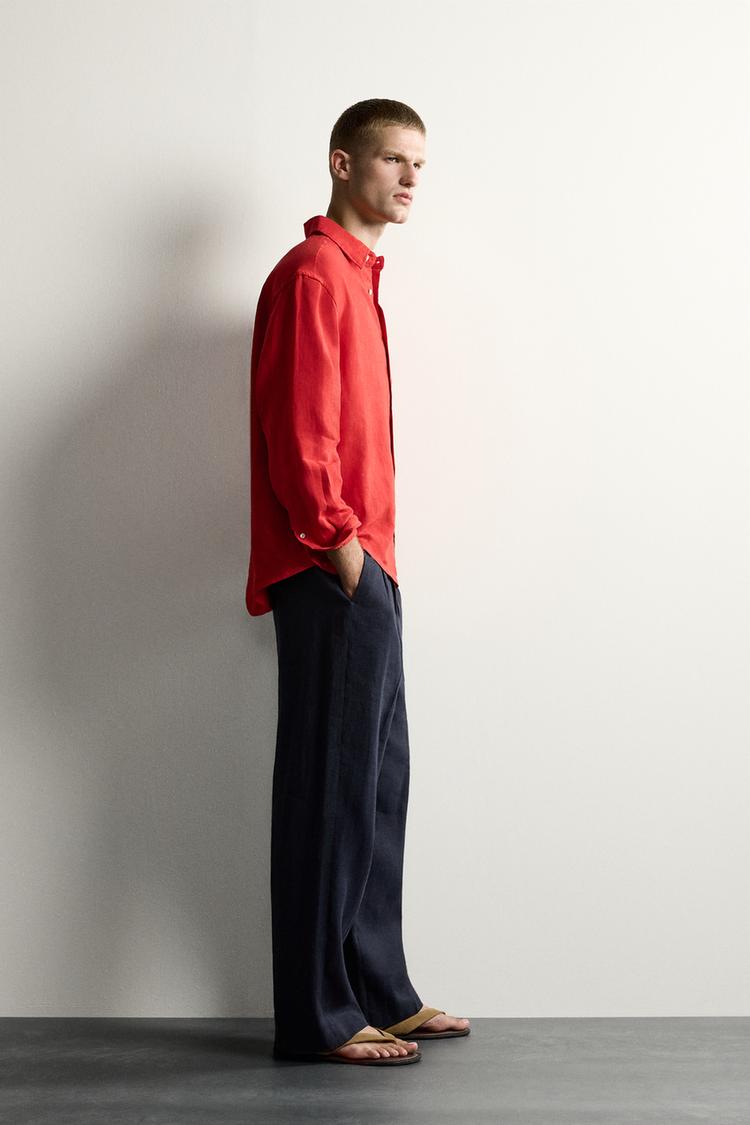 CAMISA DE LINO 100% DE CORTE RELAJADO 4