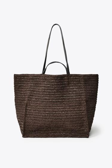 BRAIDED MAXI SHOPPER - Brown by Zara