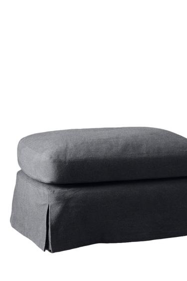 غلاف قطني لمسند القدمين FOOTSTOOL 01 - MIDNIGHT BLUE الخاص بـ Zara