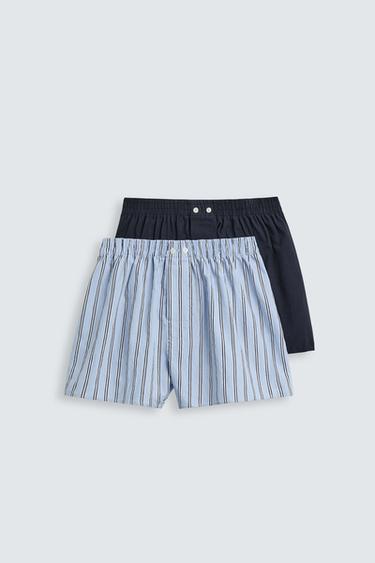 Zara çeşitli - KOMBİNE POPLİN BOXER 2'Lİ PAKET