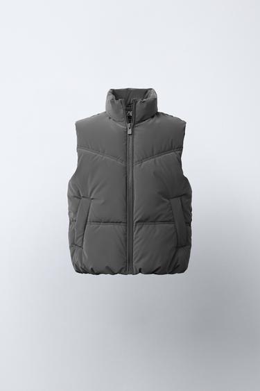 CHALECO ENGOMADO - Gris antracita de Zara