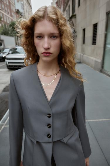 BLAZER COURT SANS REVERS - Gris de Zara - Image 4