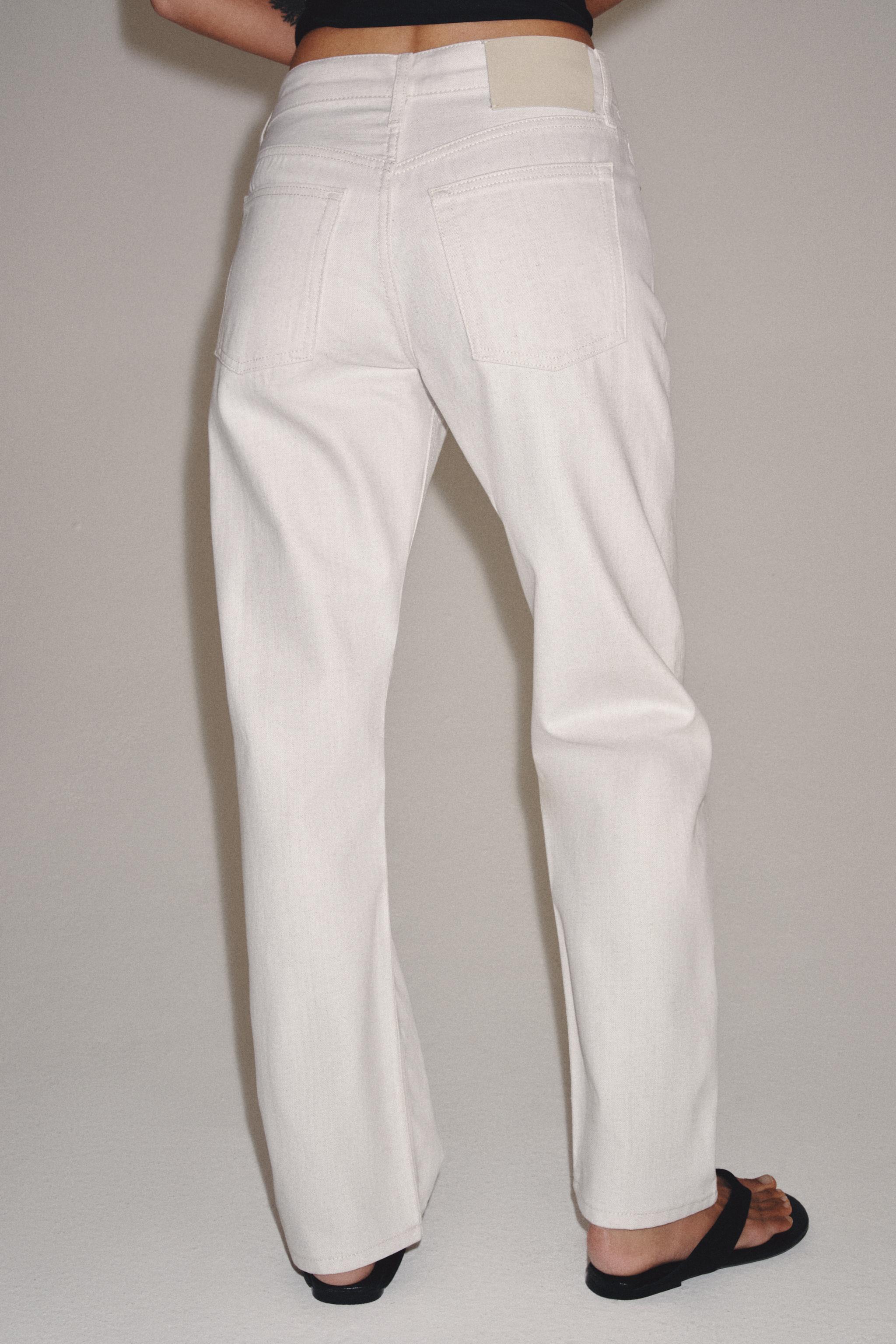 ZW COLLECTION MID-RISE STRAIGHT LEG JEANS