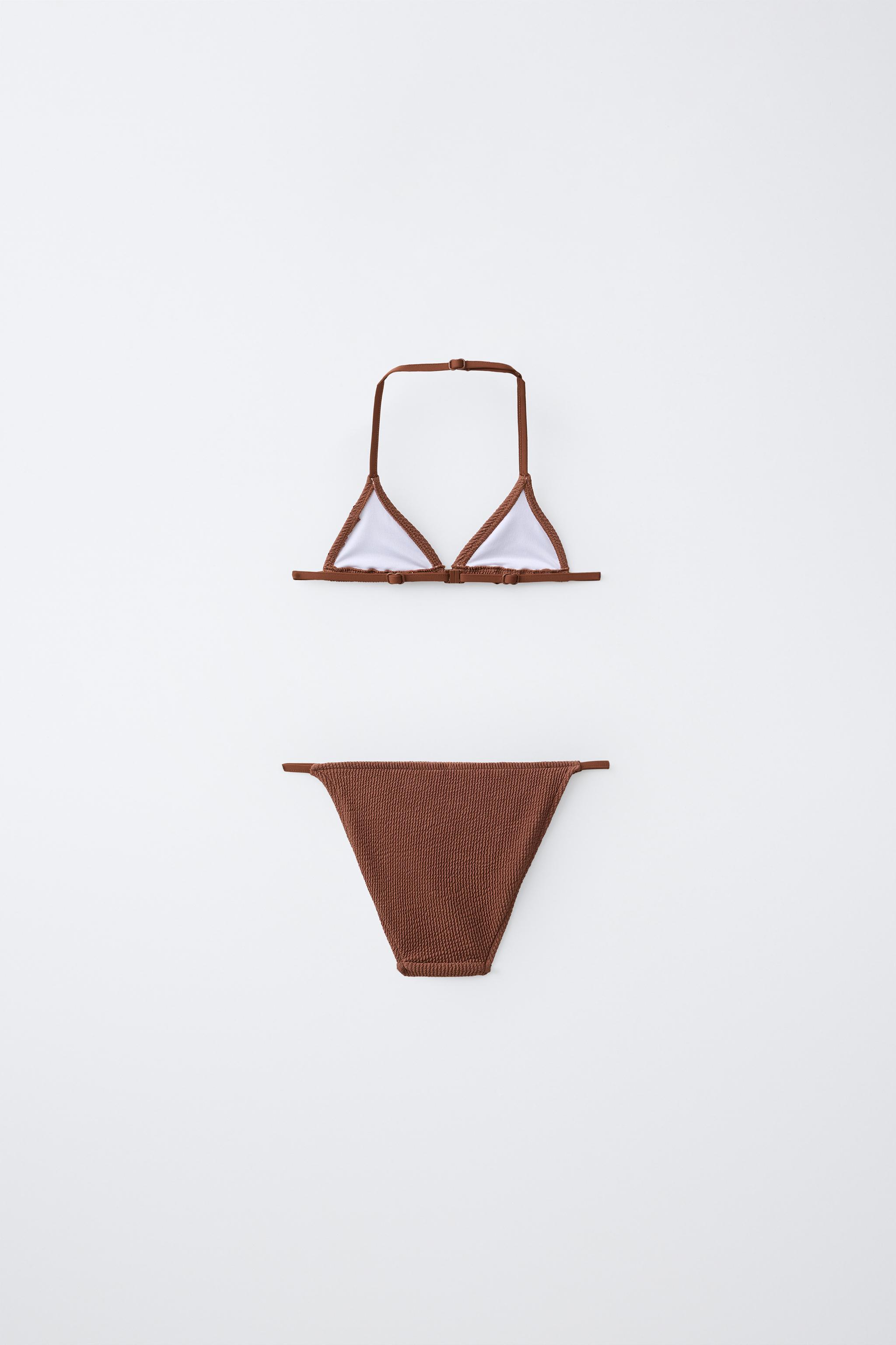 AGES 6-14 RIBBED TRIANGLE BIKINI