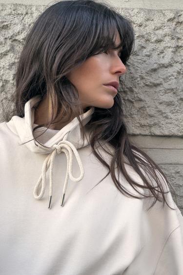 SWEAT INTERLOCK EFFET DÉLAVÉ - Écru de Zara - Image 6