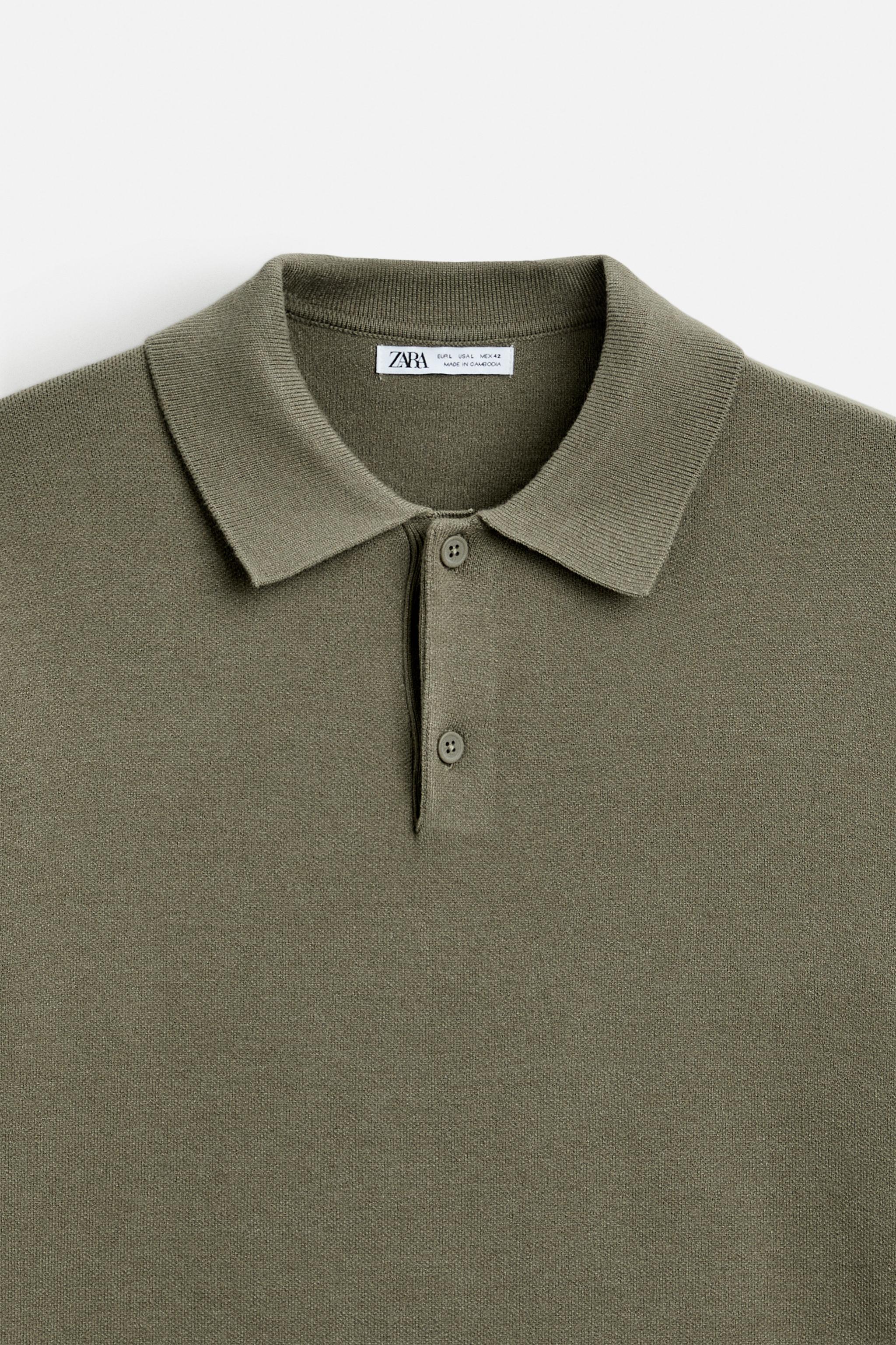 STRICK-POLOSHIRT AUS VISKOSEMISCHGEWEBE - Cremefarben | ZARA 