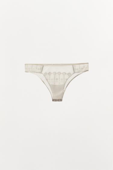 GUIPURE BRIEFS - Ecru by Zara - Image 5