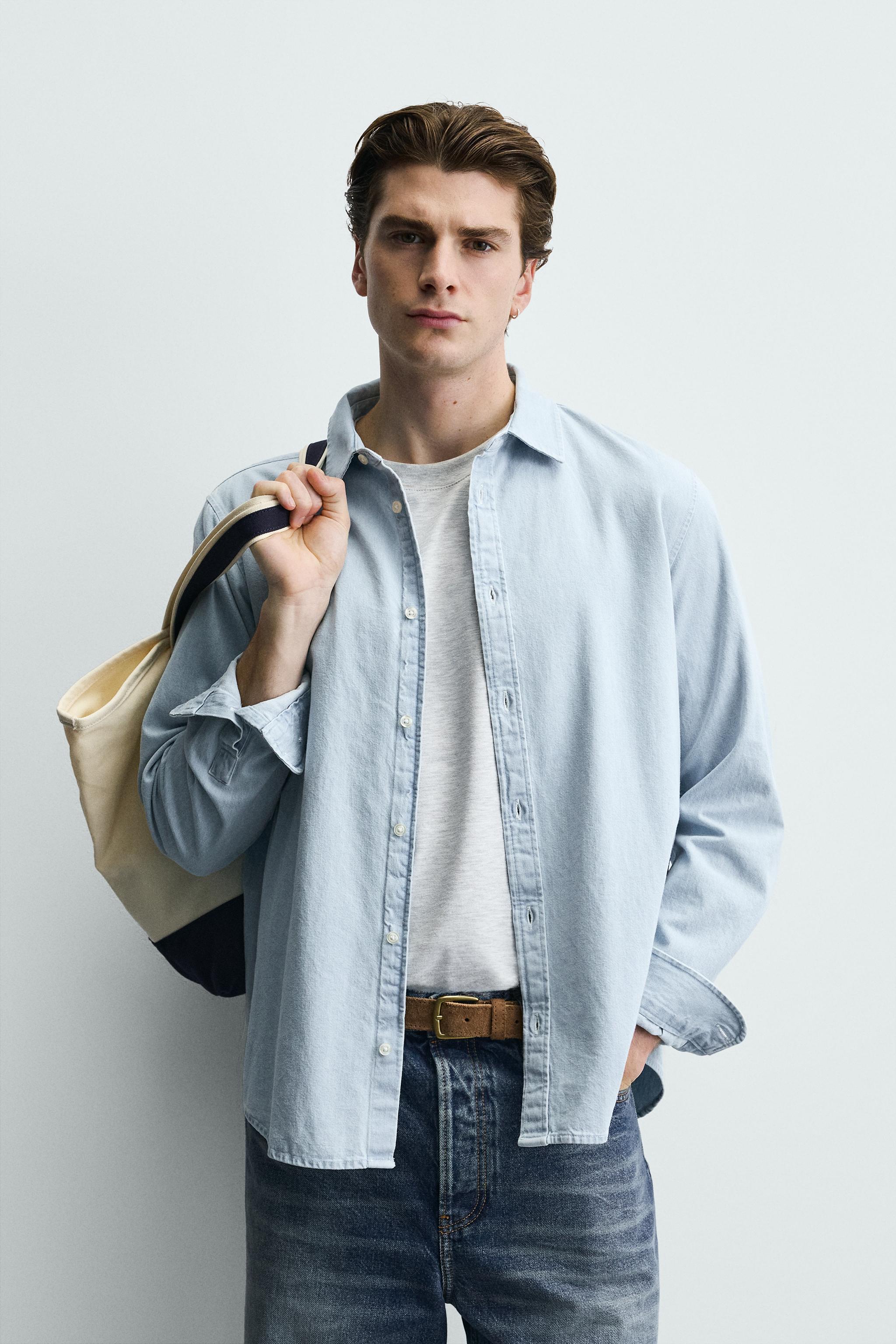 CHEMISE EN DENIM DÉLAVÉE