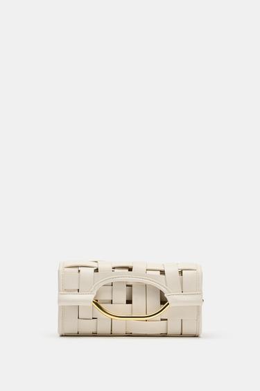 WOVEN-EFFECT BAG — Ecru 2