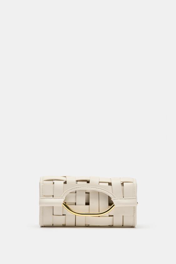 BRAIDED-EFFECT HANDBAG - Ecru by Zara - Image 0