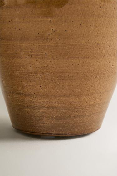 VASE DÉCORATIF CÉRAMIQUE FORME HULU - Marron de Zara - Image 3