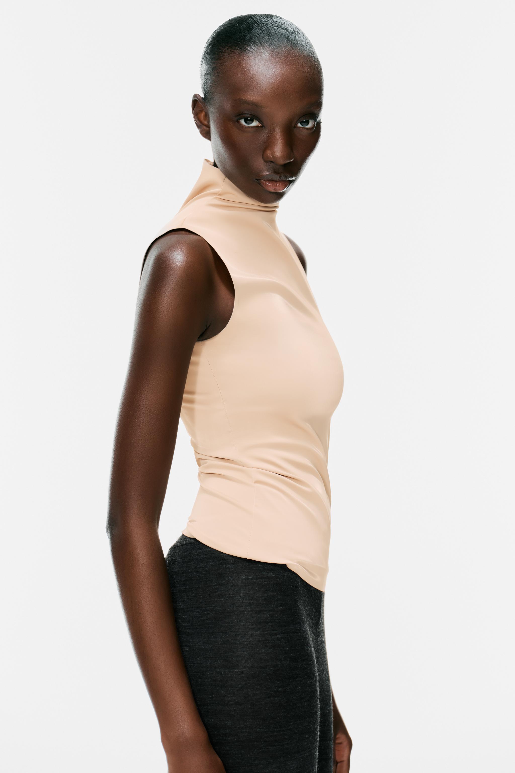MOCK NECK TOP - Cream | ZARA United States
