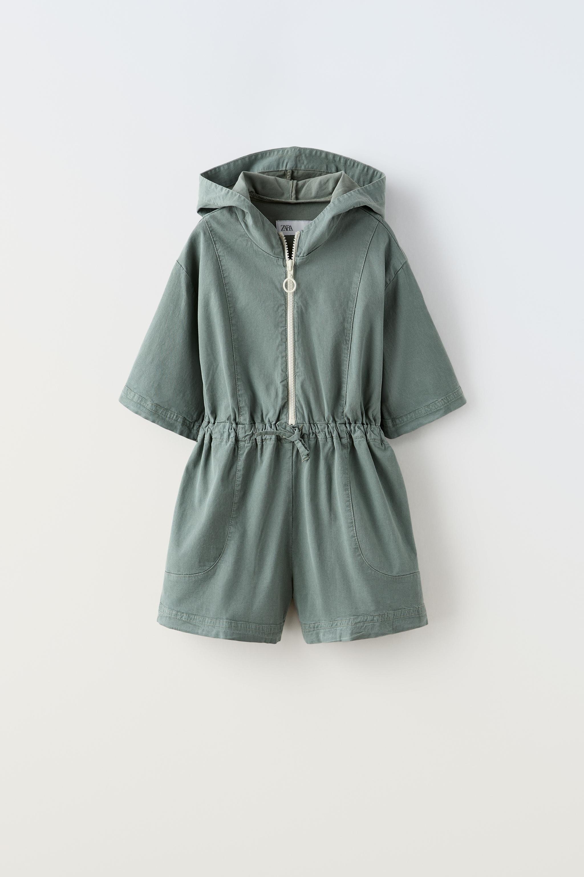 Zara green sale playsuit