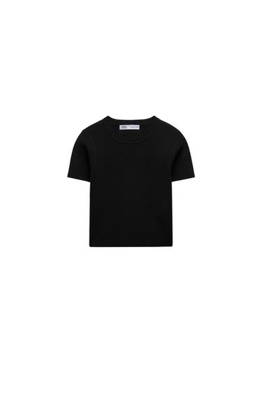 BASIC CROPPED KNIT TOP