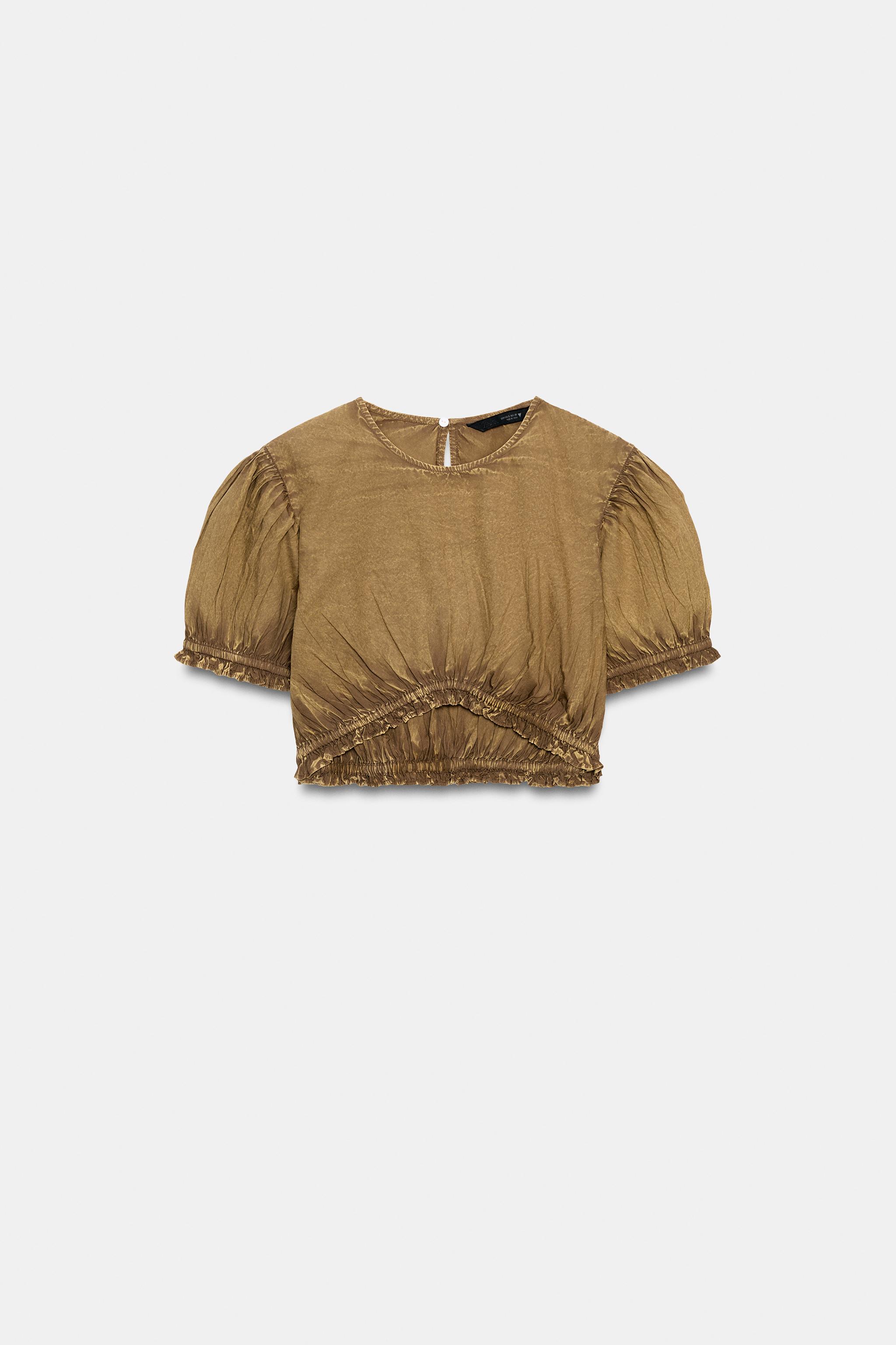 WASHED POPLIN CROP TOP