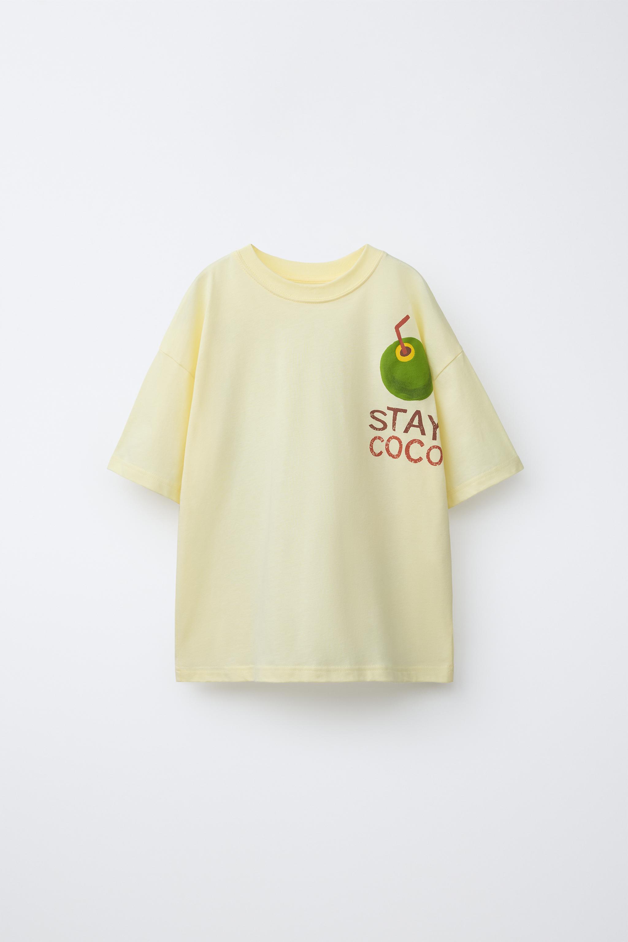 Детские футболки Zara COCONUT PRINT T-SHIRT — фото 2