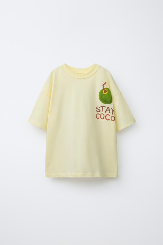 CAMISETA ESTAMPADA COCO - Amarillo de Zara - Imagen 0