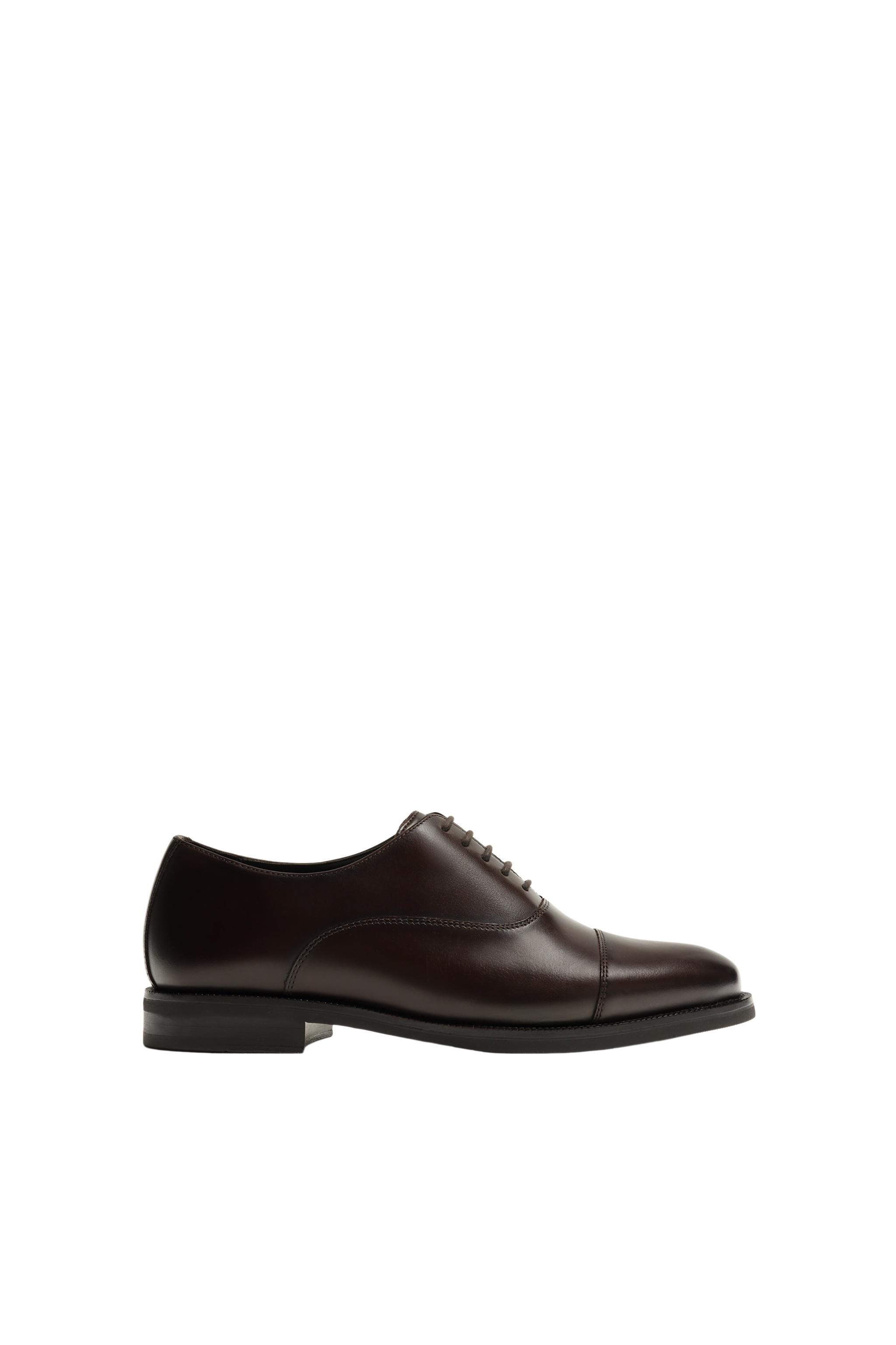 LEATHER DRESS SHOES - Brown | ZARA United States