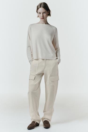 BASIC KNIT JUMPER - ecru-white by Zara