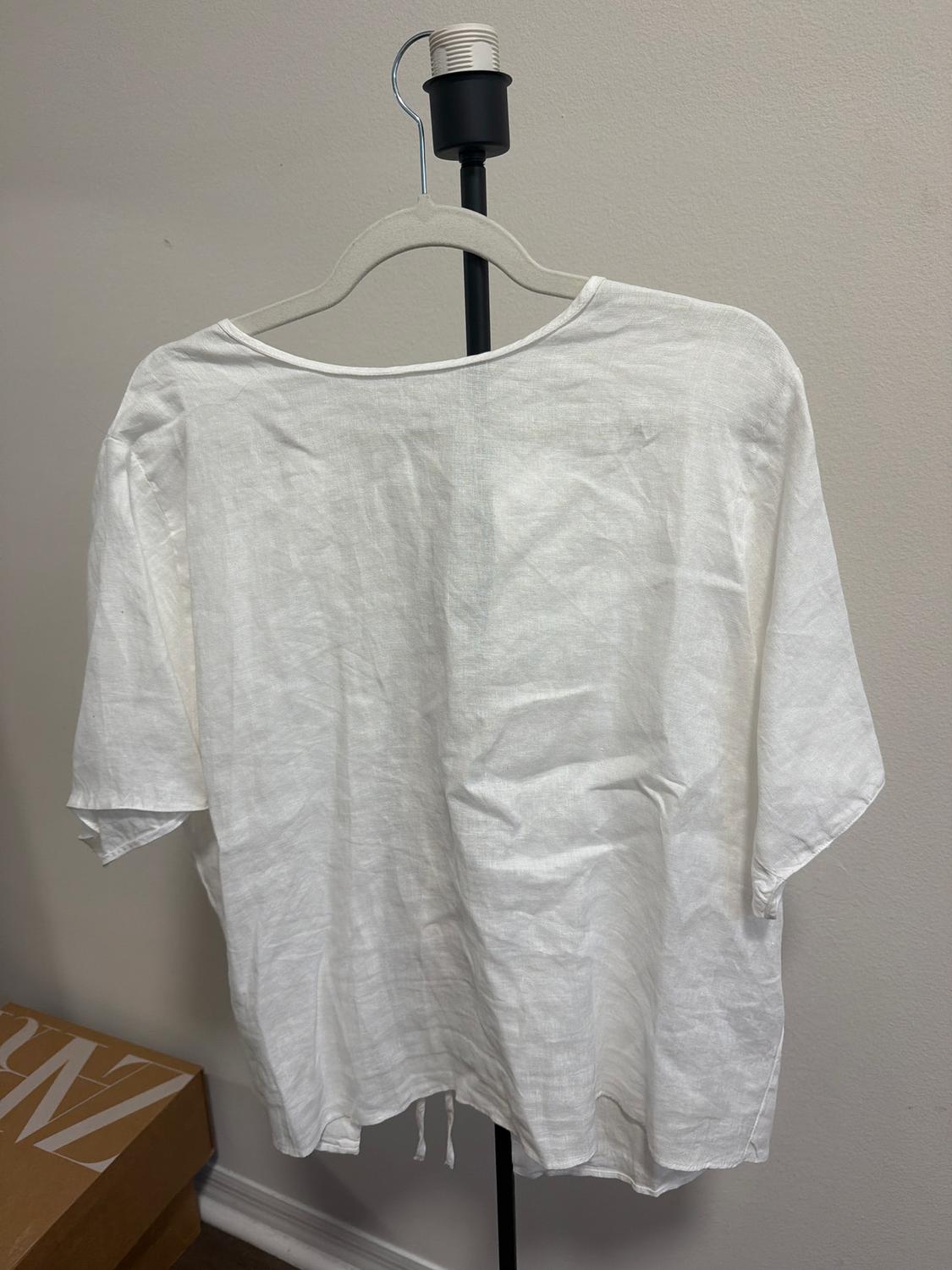 ZW COLLECTION LINEN TIE TOP - Image 3