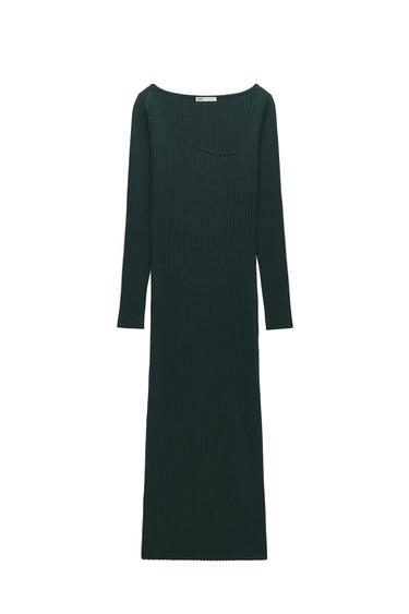 ASYMMETRIC RIBBED DRESS