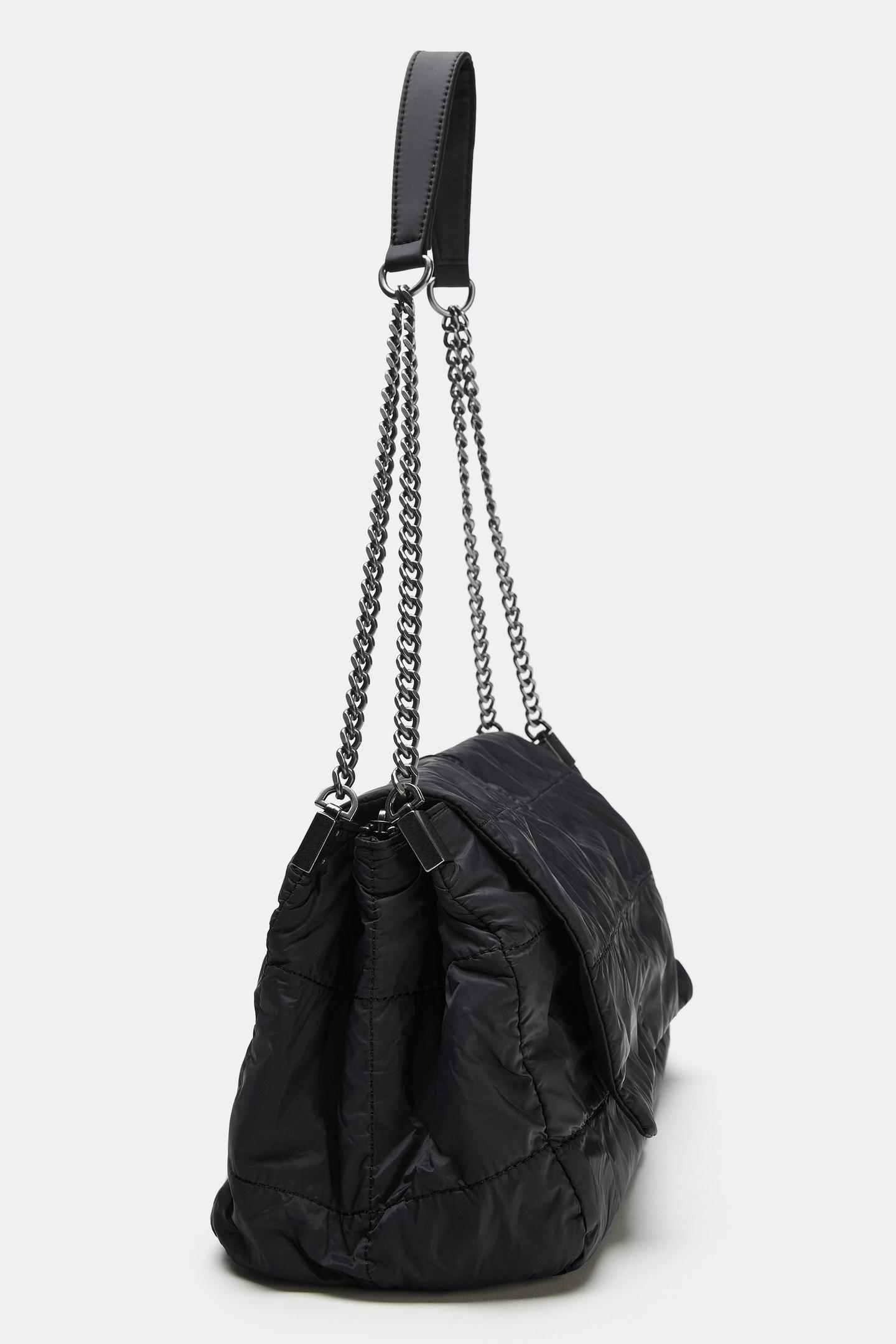 Женская сумка Zara Rock Flap Shoulder, цвет: Чёрный — фото 5