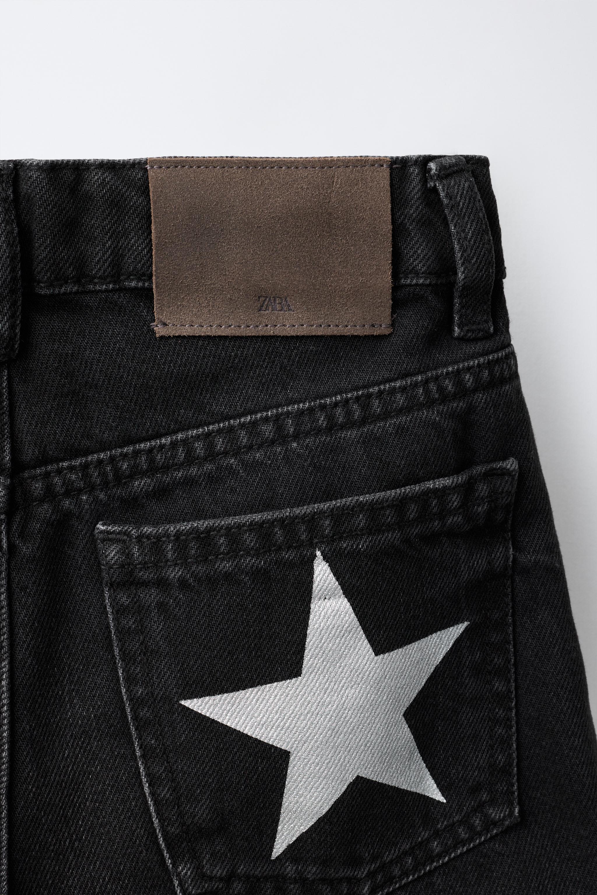 Детские шорты Zara STAR PRINT DENIM SHORTS — фото 4