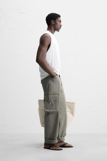 COTTON TANK T-SHIRT - White by Zara - Image 3