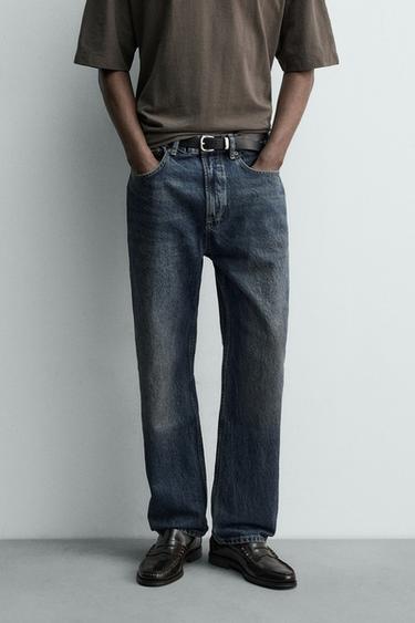 STRAIGHT ANKLE FIT JEANS - Indigo by Zara